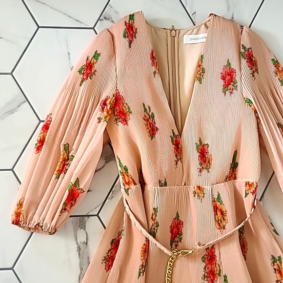 Belted zimmermann mini dress - Picture 2 of 5